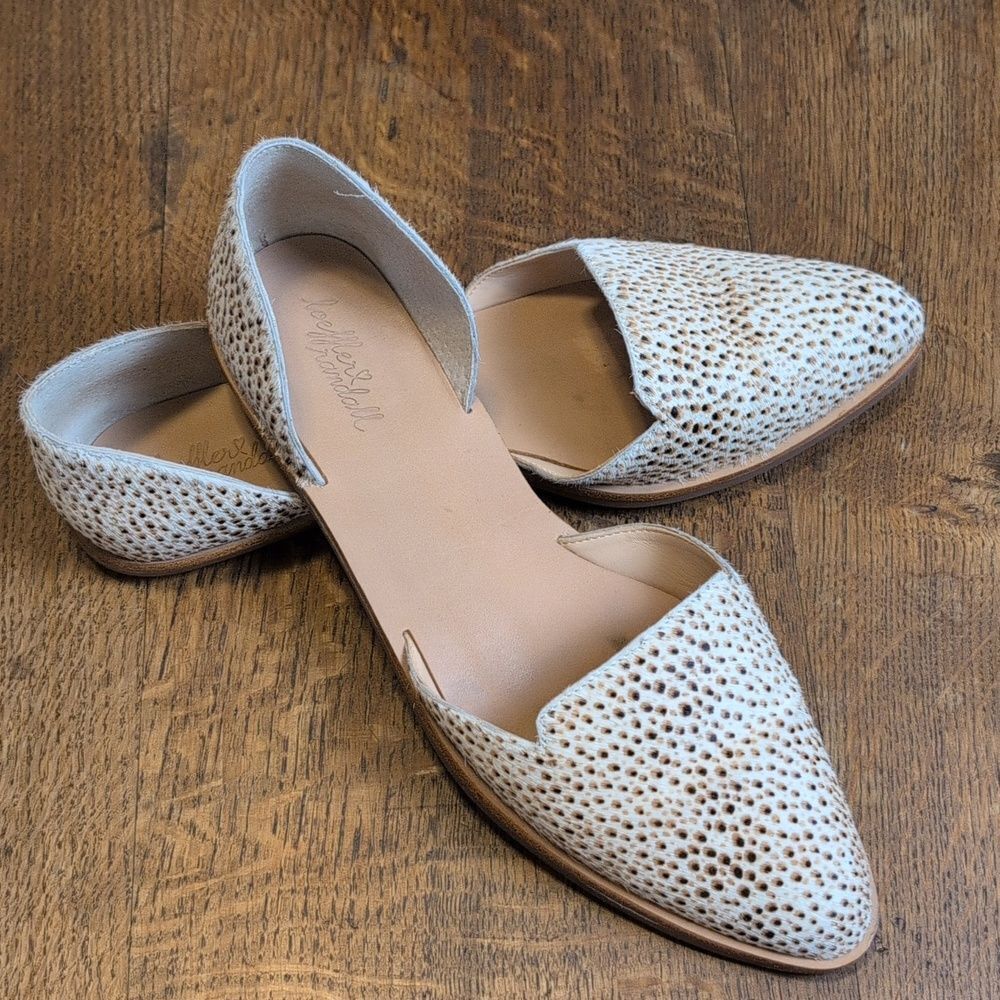 Loeffler Randall Pony Hair Animal Print D'Orsay Flats Size 7.5 - Picture 12 of 12
